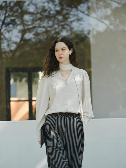 Airy Scarf Blouse