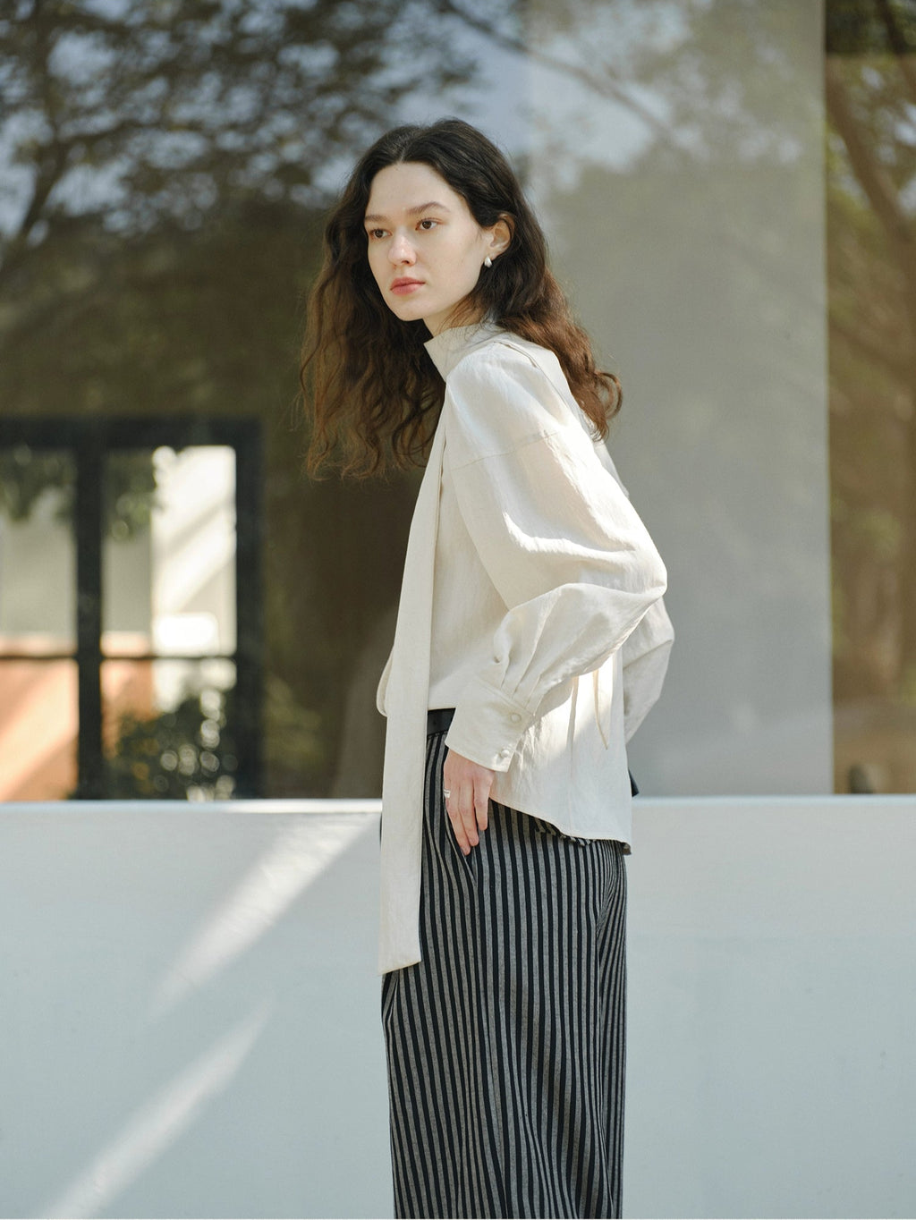 Airy Scarf Blouse