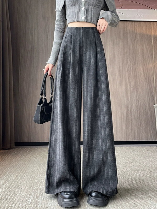 Stripe Wide Reg Pants