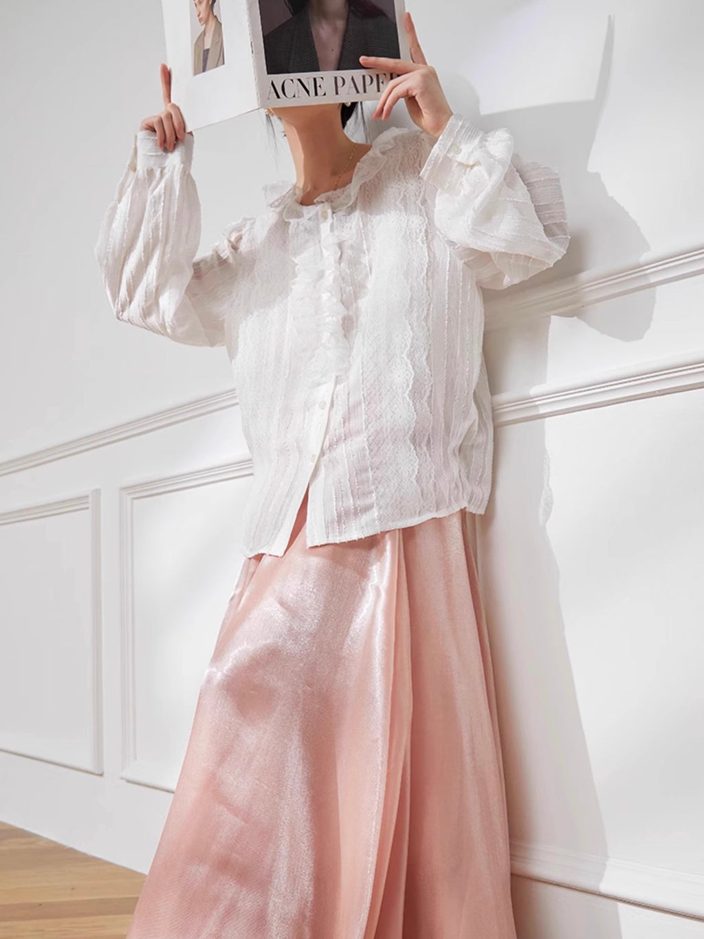 Pink Balloon Sheen Skirt