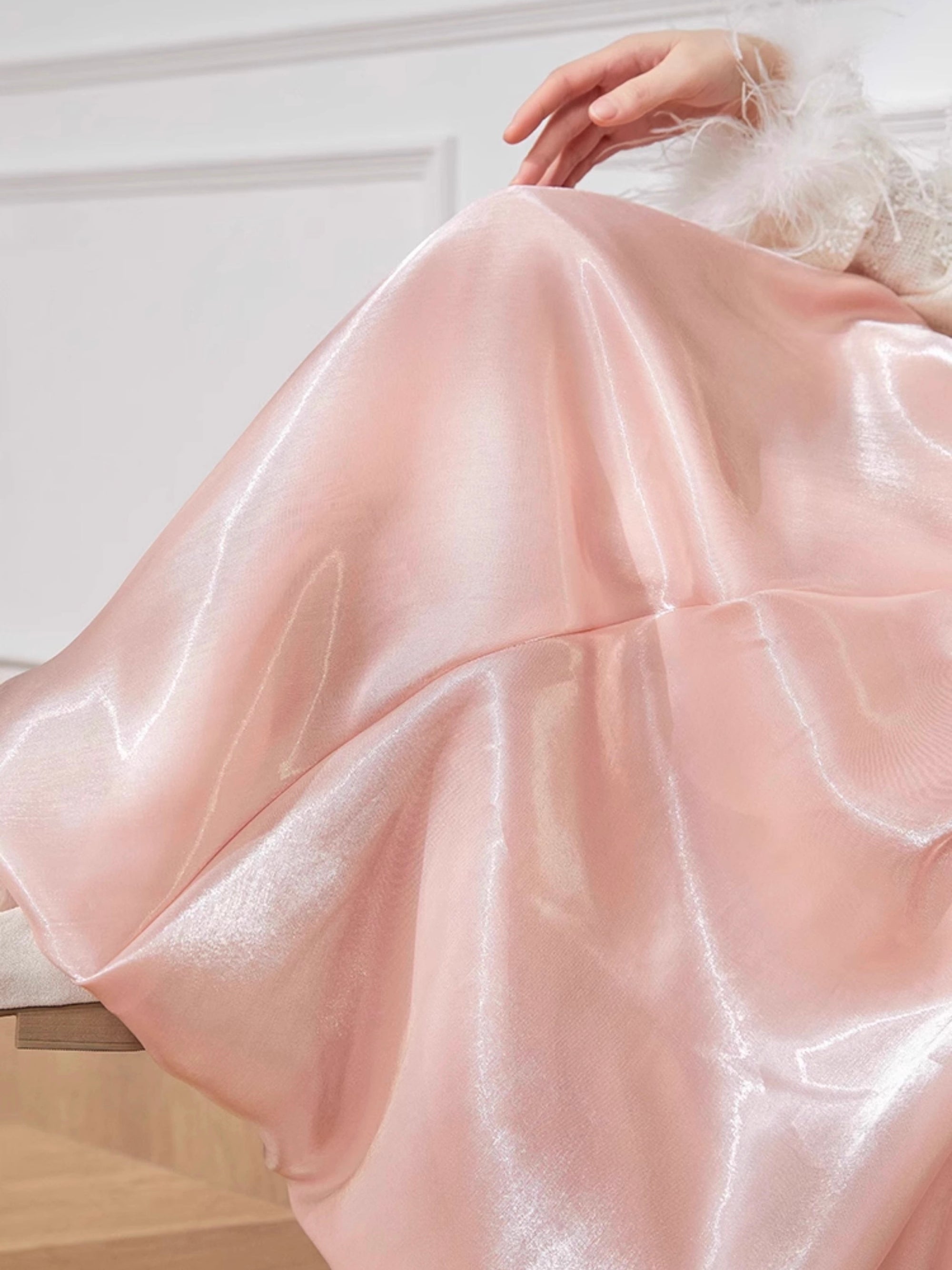 Pink Balloon Sheen Skirt