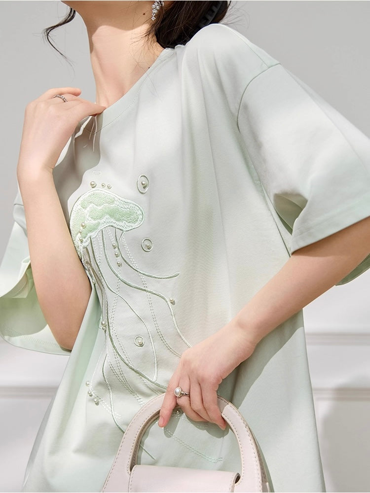 Mint Embroidery Tshirt