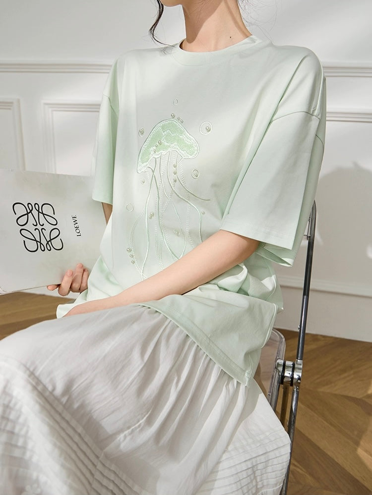 Mint Embroidery Tshirt